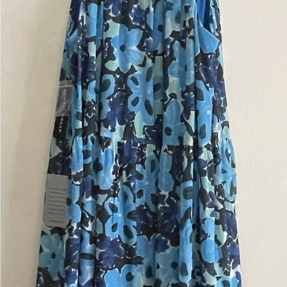 Donna Morgan Blue Floral Dress, New, Size 6 - Picture 3 of 4